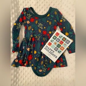 Holly Jolly Twirl Dress with Romper - Little Sleepies 🎄
